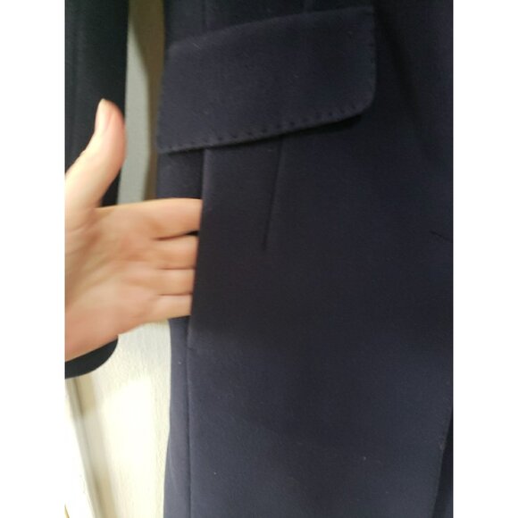 Cinzia Rocca Women’s Navy Blue Wool Cashmere Pea Coat Size 38 US 2 Italy - Picture 4 of 13